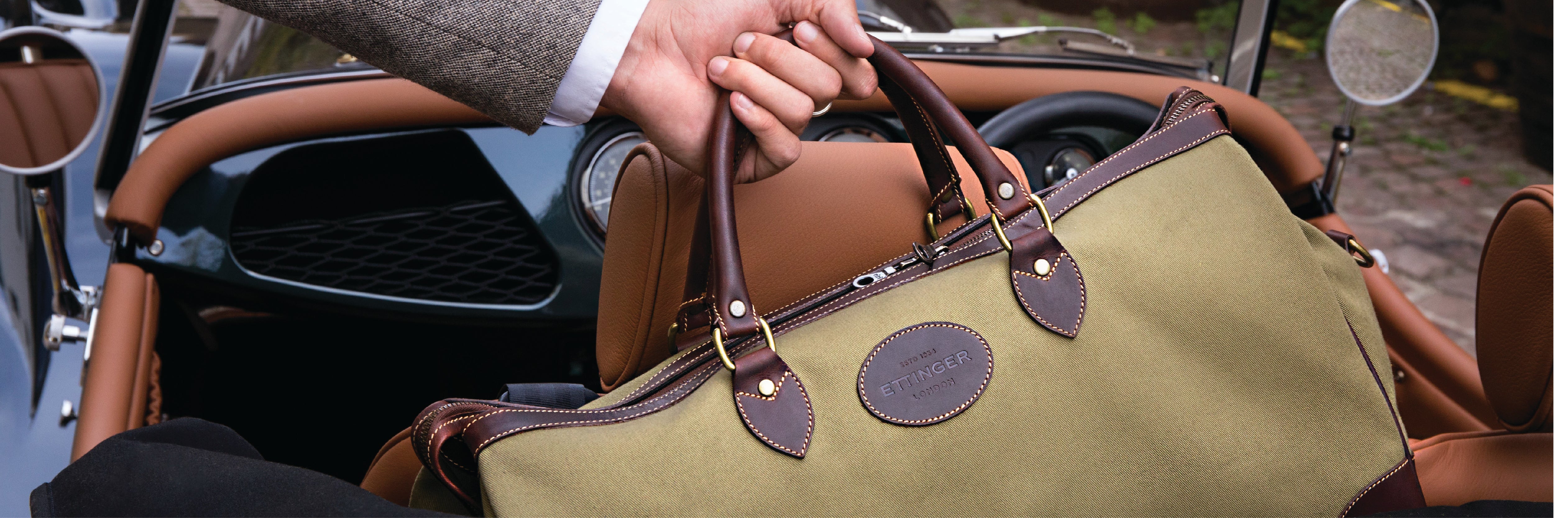 Handmade Canvas & Leather Weekend Travel Bags | Ettinger