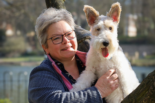 Meet Phoebe, our Quality Controller Meg's loyal companion