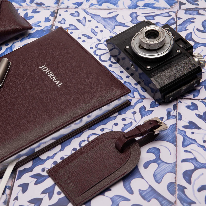 Handmade Leather Luggage Tag With Security flap Handmade Leather Luggage Tag With Security flap