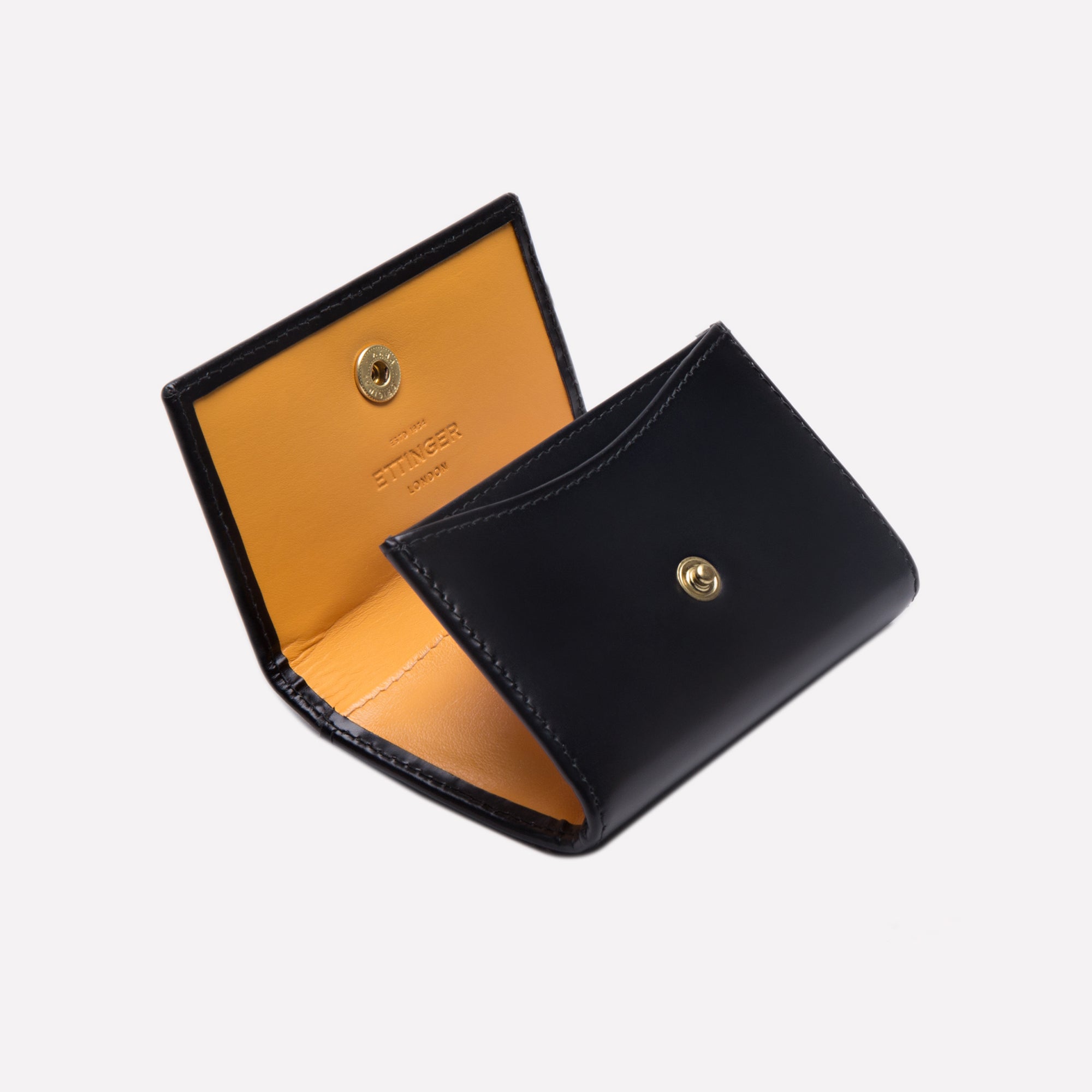 Handmade Leather Bridle Hide Coin Purse with Card Pocket