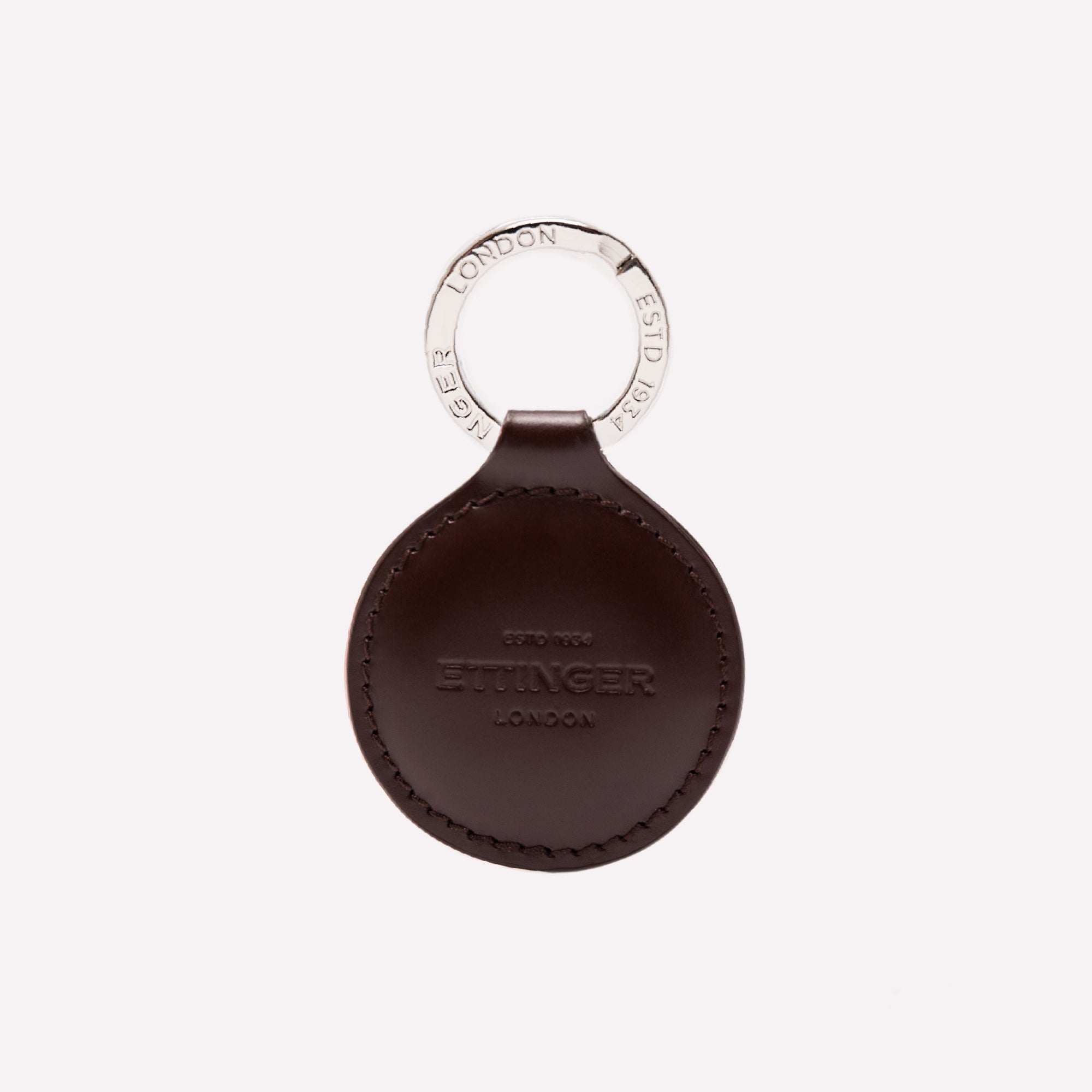 小物 CTHY LEATHER ROOM KEYRING by BRIDLE Handmade Leather Bridle Hide Round Key Fob