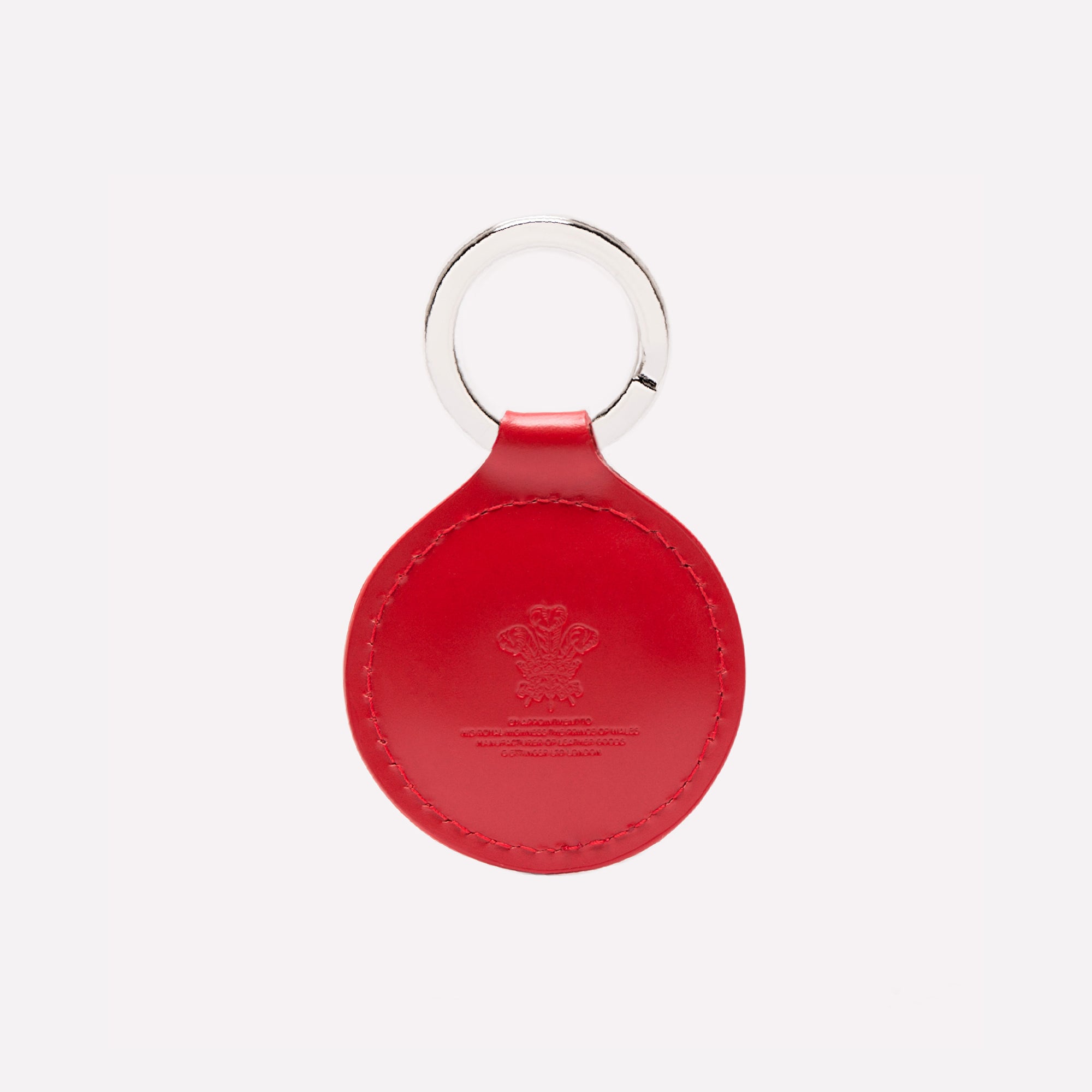 小物 CTHY LEATHER ROOM KEYRING by BRIDLE Handmade Leather Bridle Hide Round Key Fob