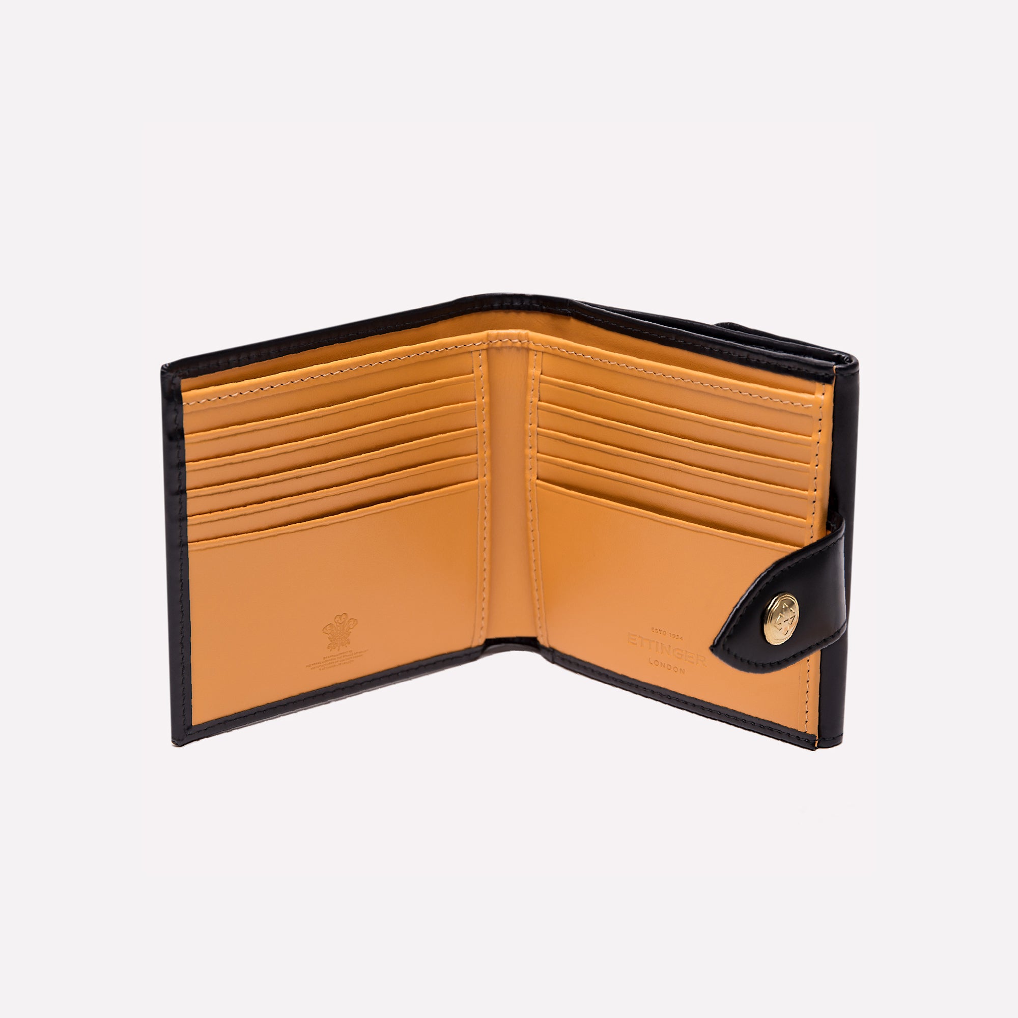 Handmade Leather Tab Wallet with 10 C/C & Purse