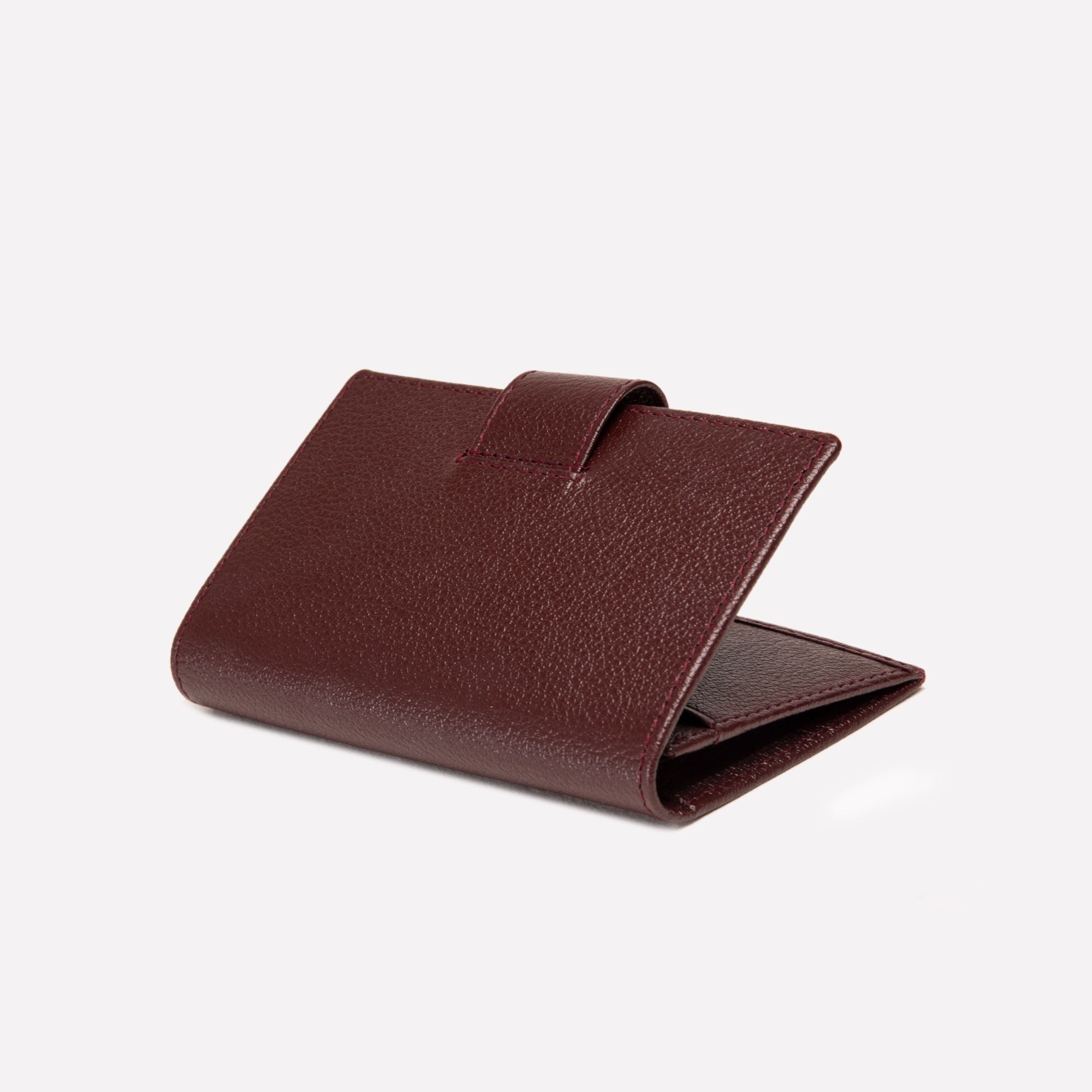 Handmade Leather Visiting Card Case With Tab