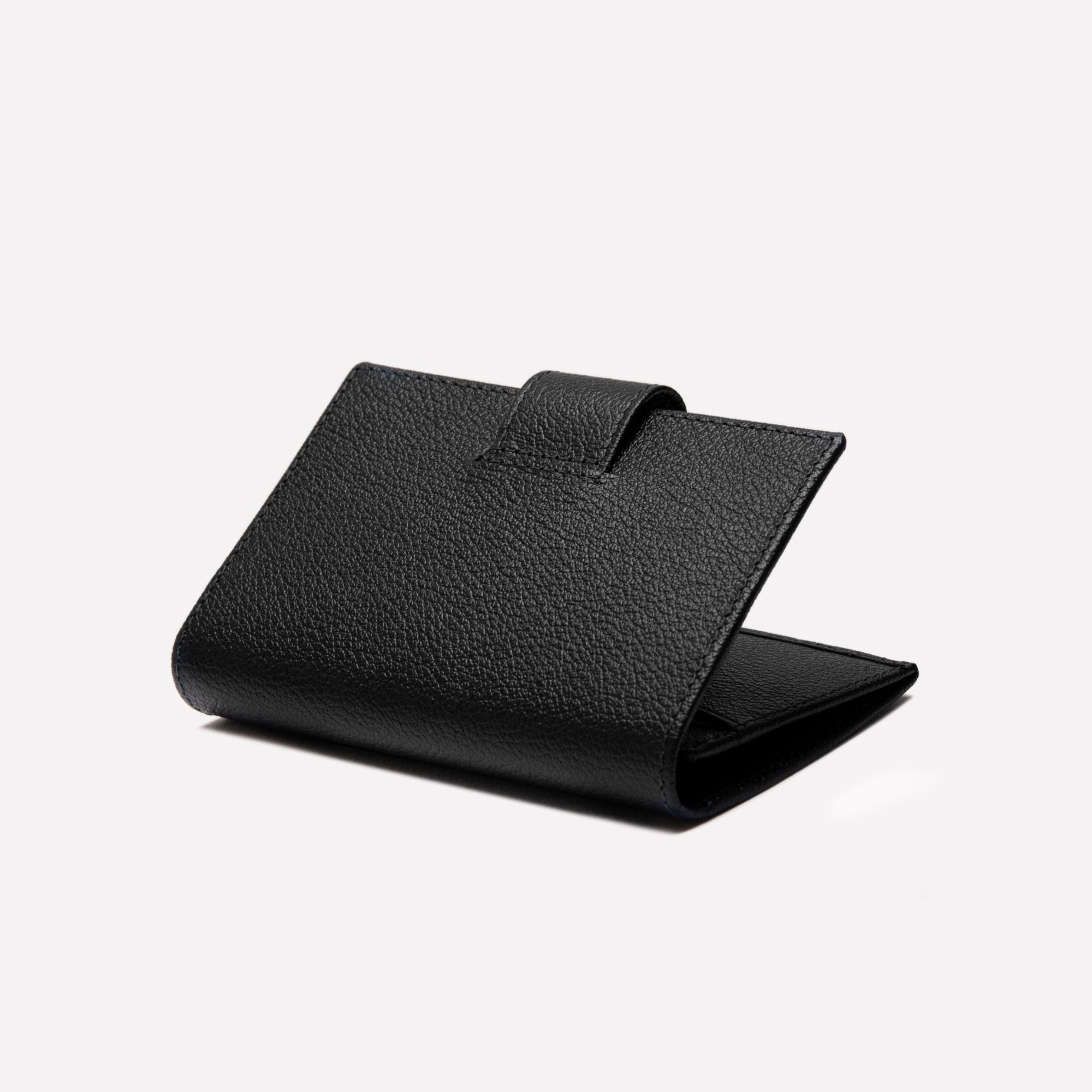 Handmade Leather Visiting Card Case With Tab