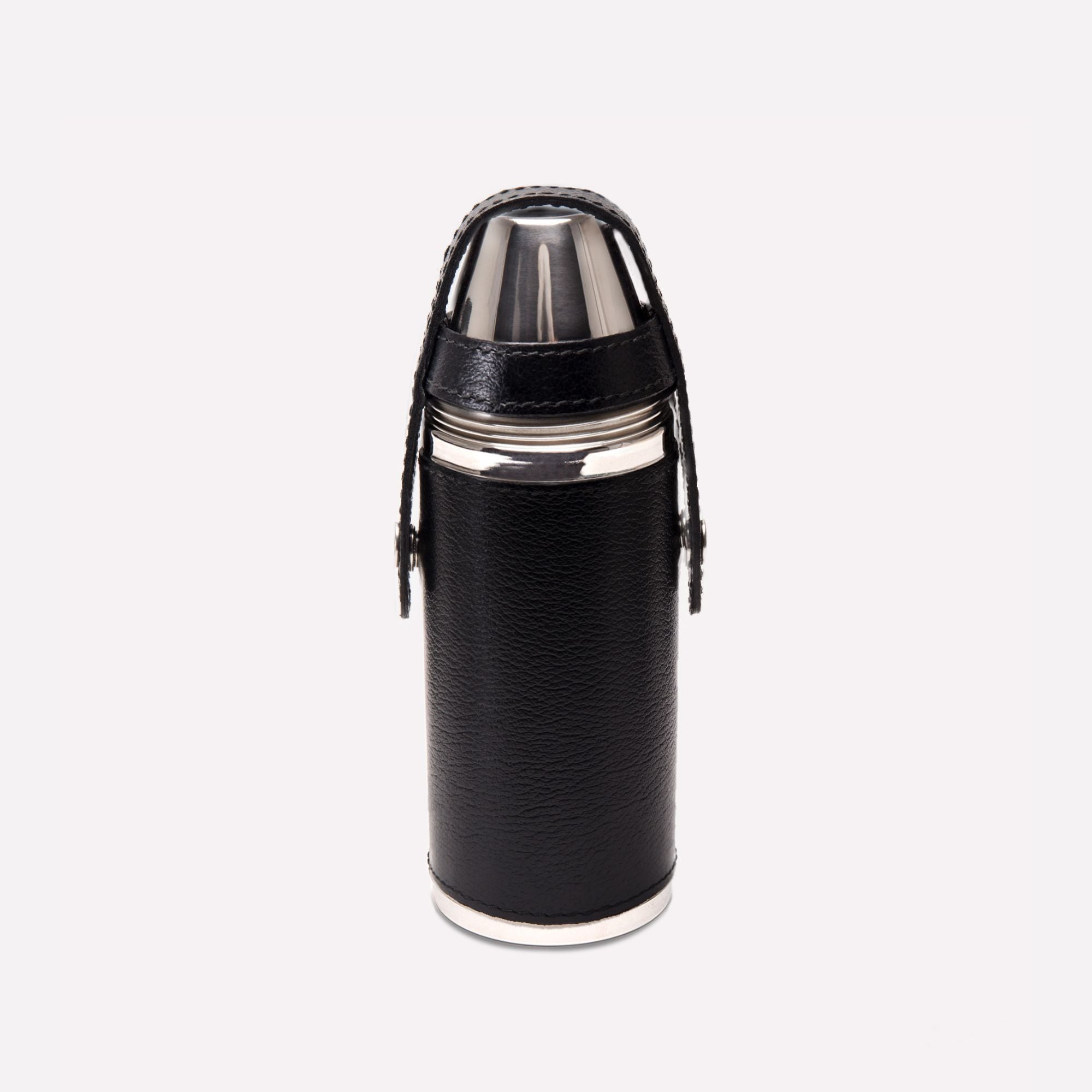 Handmade Leather Capra 8oz Hunter Flask with 4 Cups