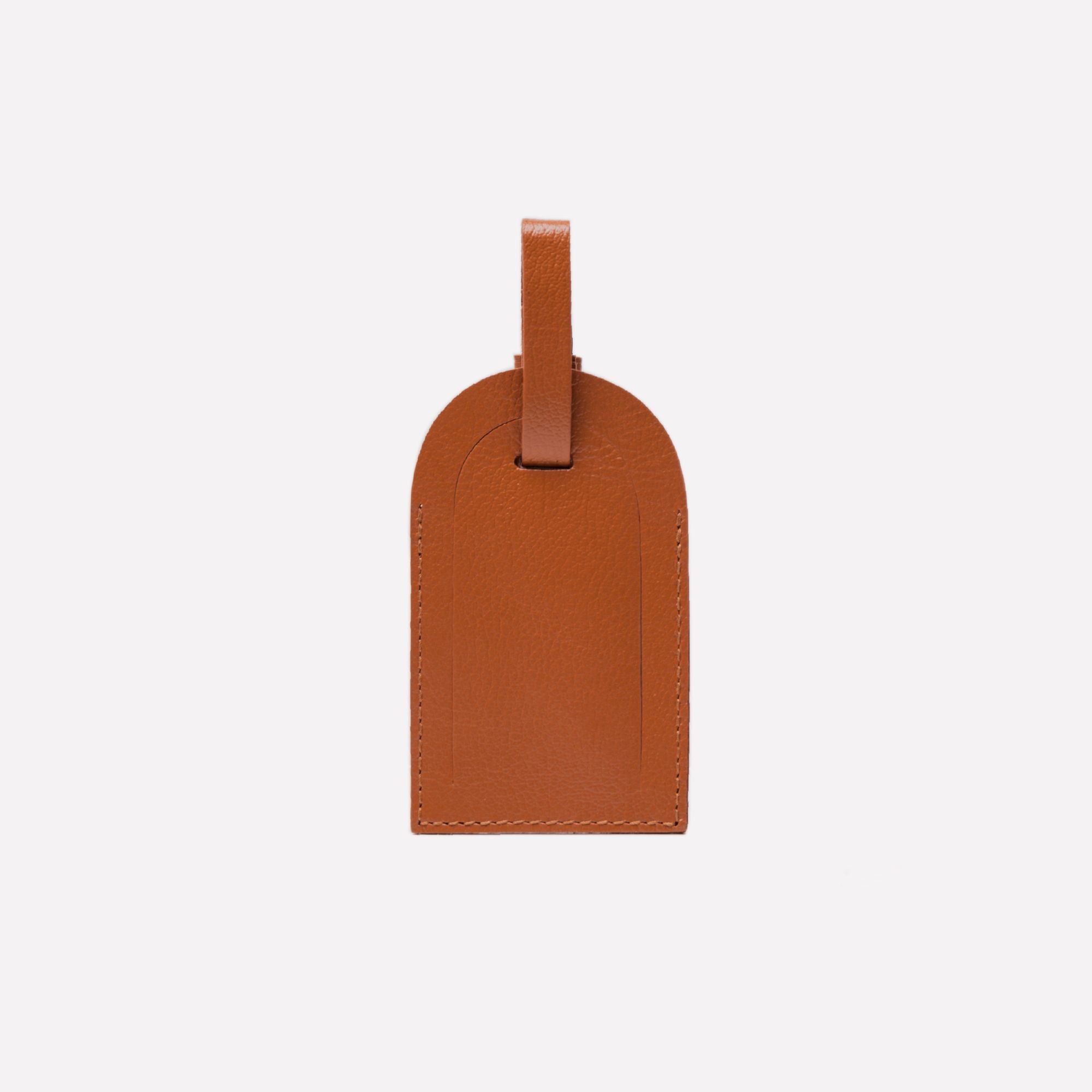 Handmade Leather Luggage Tag With Security flap