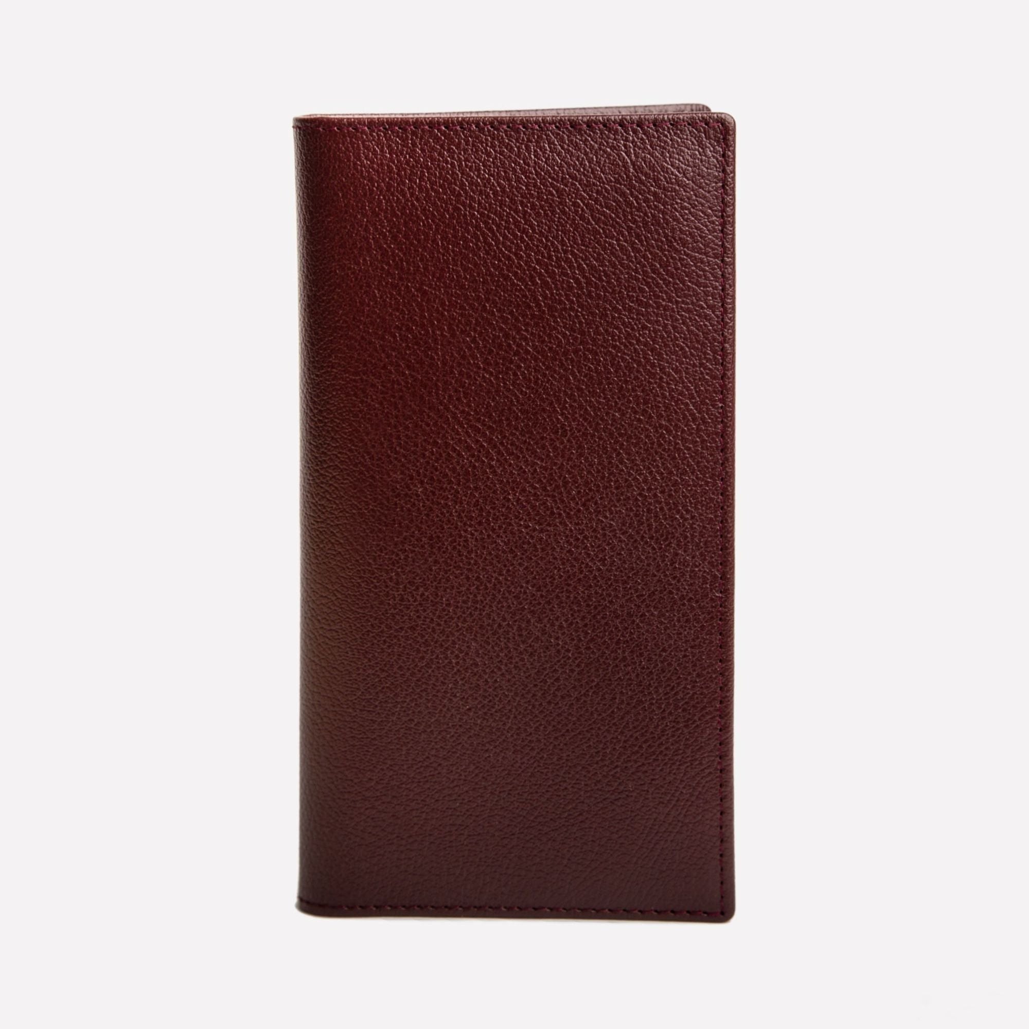 Handmade Leather Capra Long Wallet With Zipped Pocket