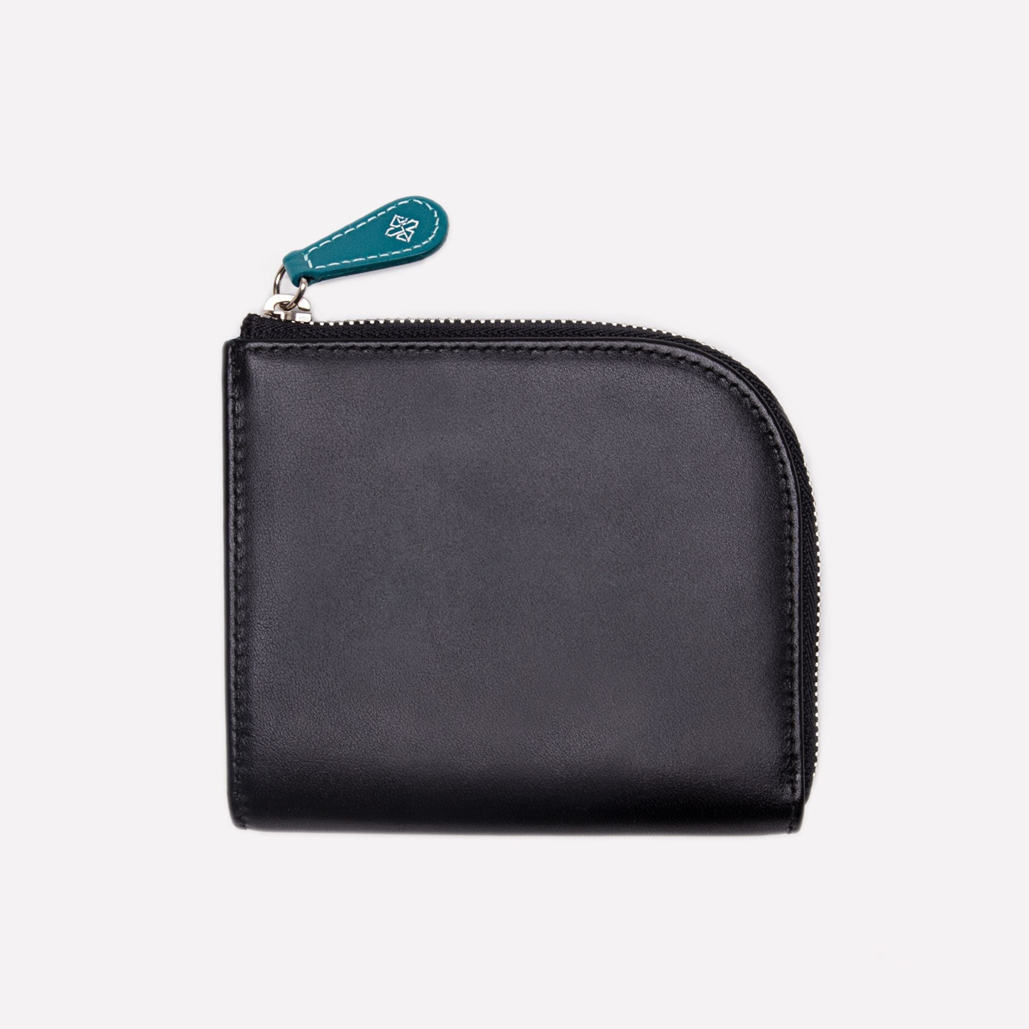Handmade Leather Sterling Zipped Curved Wallet With Key Strap