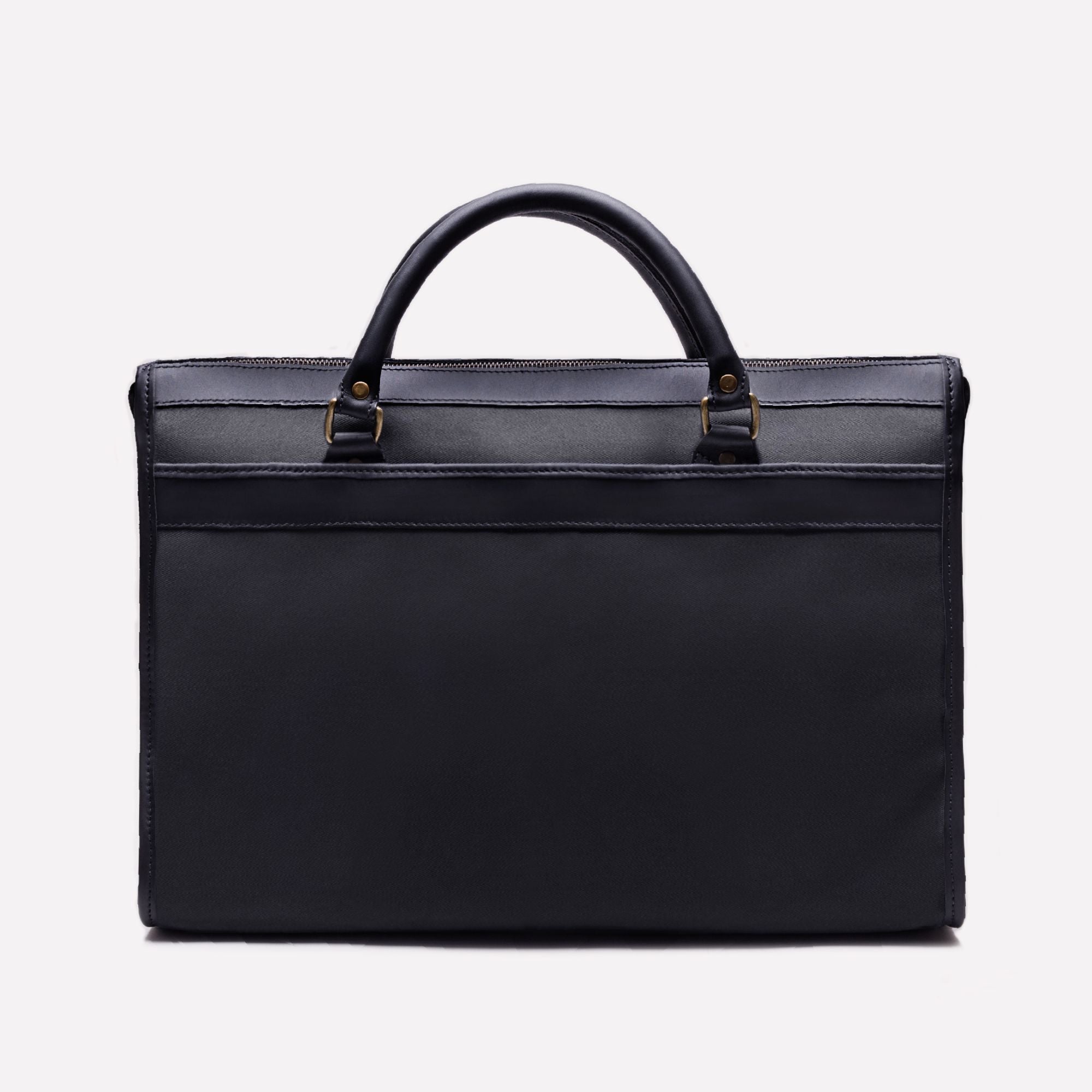 ETTINGER BRIEFCASE ブラック Canvas & Leather Briefcase
