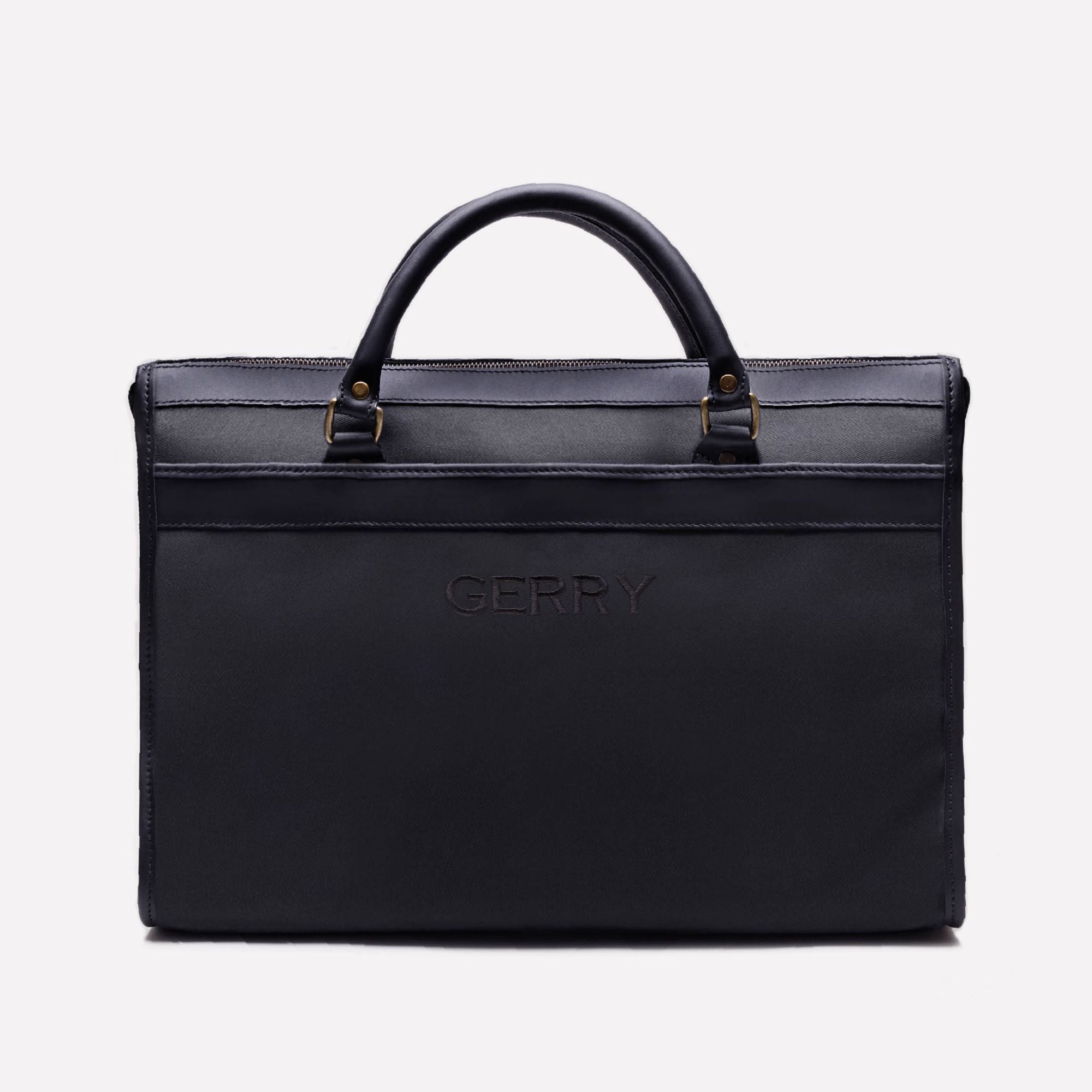 ETTINGER BRIEFCASE ブラック Canvas & Leather Briefcase